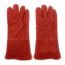 Red Cow Split Leather Heat Resistant Welding Gloves